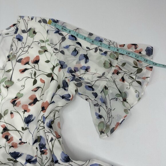 Junarose Women's‎ White Floral Ruffle Fit & Flare Rent The Runway Dress 14/C46 - Picture 13 of 14